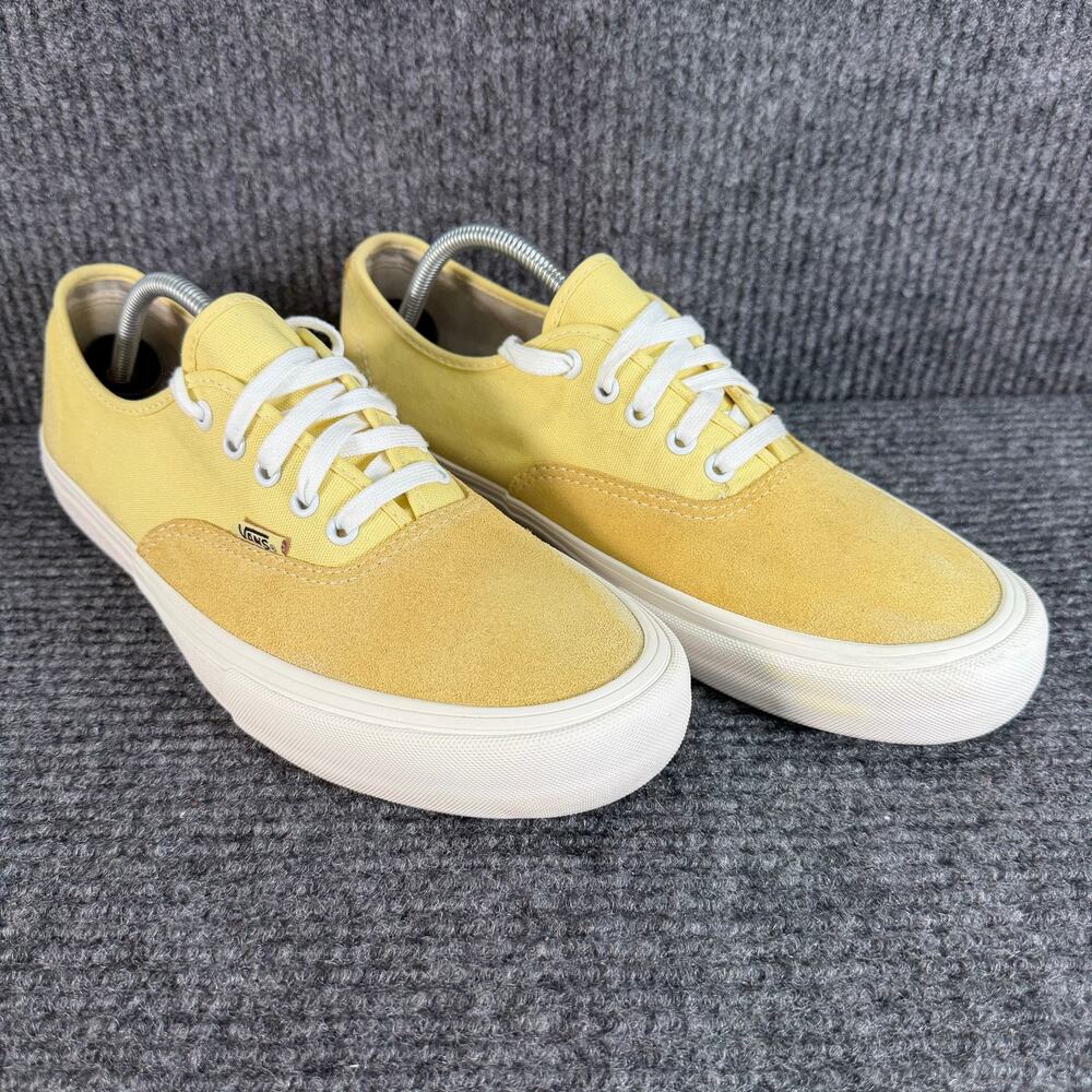 Vans Pro Men's 12 Yellow Suede Authentic Skate Shoes Sneakers Low Top